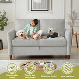 Chorlenimi Loveseat Sofa Couch with Storage Small Couches for Small Spaces Comfy Love Seats for Living Room 2 Seater Sofa for Bedroom(Light Grey, 2-Seat) Chorlenimi