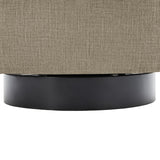 Pia Ricco Swivel Barrel Accent Chairs Set of 2, 360° Swivel Round Sofa Chair, Comfy Upholstered Fabric Single Sofa Club Armchair for Living Room/Reading Room/Bedroom, Light Brown Pia Ricco