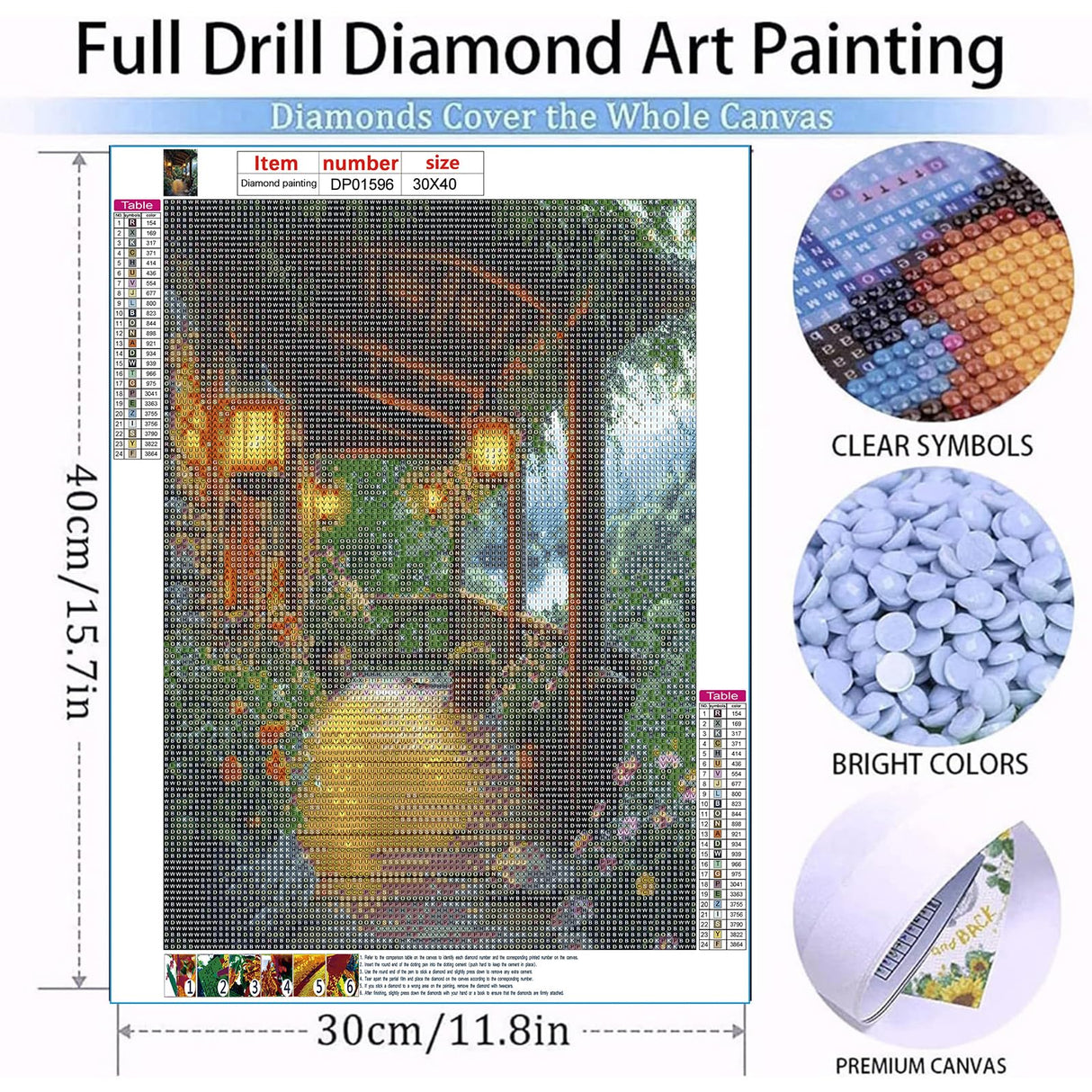 Diamond Art Kits for Adults Beginner- Garden DIY Modern Diamond Painting Kits 5D Diamond Dots Gem Art Crafts with Tools Round Full Drill Funny Crafts for Home Wall Decor&Gift 12x16inch Fairyland JinWenn