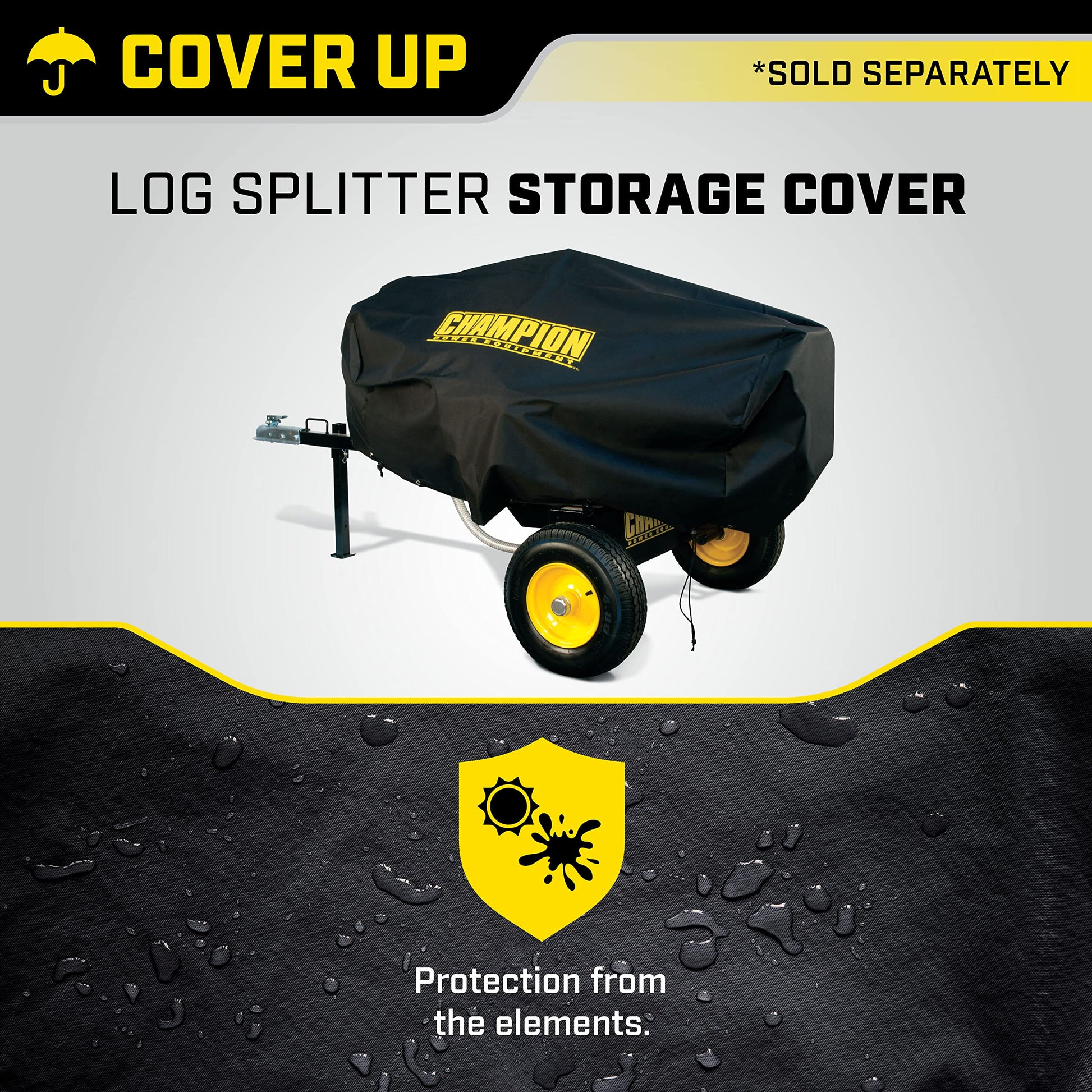 Champion Power Equipment 90055 Weather-Resistant Storage Cover for 30-37-Ton Log Splitters - WoodArtSupply