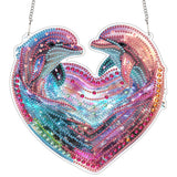 SKRYUIE Hanging Diamond Art Kits for Adults Pendant Dolphin, Special Shaped Crystal DIY Diamond Painting Kit, Acrylic Board Wreath Pendants Double Sided, Home Decor 7.48 x 7.32 Inch c1 SKRYUIE