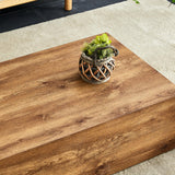Wood Grain Coffee Table Wood Grain,Rectangle Wooden Center Table for Living Room,Contemporary Cocktail Table Center Table No Assembly Modern Living Room Table-please comfirm the size is right for room YiaFurio