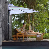 ABCCANOPY Patio Half Umbrellas 10FT (Blue Purple Stripes) ABCCANOPY