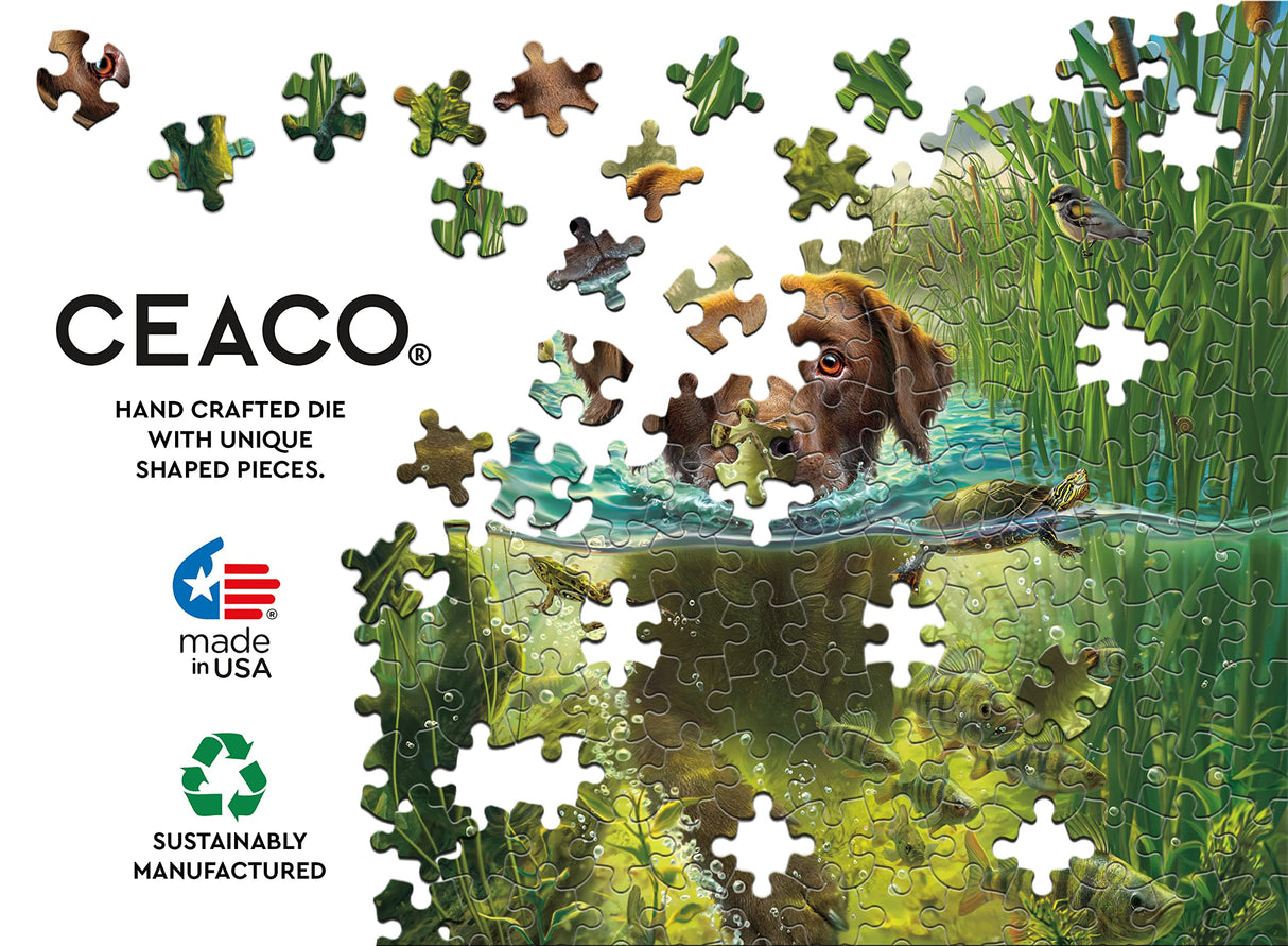 Ceaco - Mark Fredrickson - Chocolate Lab - 500 Piece Jigsaw Puzzle Ceaco