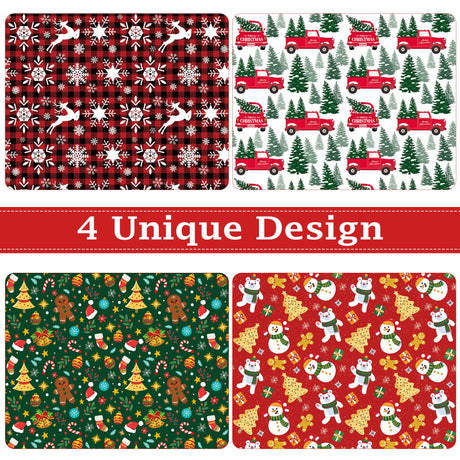 OHOME Christmas Wrapping Paper - Jumbo Sheets 29" x 42" | Gift Bags | Red, Green and White Tissue Paper - Xmas Decorations, Gifts for Kids Men Women | Party Favors OHOME
