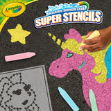 Crayola Super Stencils Magical Creatures Set (3ct), Large Sidewalk Chalk for Kids, Washable Sidewalk Chalk, Outdoor Toys, Ages 4+ Crayola