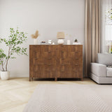 affeivul Mid Century Modern Dresser, 5 Drawer Dresser for Bedroom Wood, Farmhouse Wooden Storage Cabinet Side Table with Solid Wood Legs, Tall Skinny Nighstand for Closet, Living Room (Walnut) affeivul