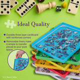 Jigitz Jigsaw Puzzle Sorter Trays - Set of 7 Nested Puzzle Tray Organizer Boxes for Large Puzzles 1500 Piece Capacity Jigitz