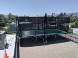 Happy Trampoline Pro Rectangle Trampoline 10x20 with Net Enclosure for Backyard Heavy Duty 750lbs Jumping Capacity - Commercial Grade Outdoor Galactic Xtreme