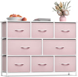 Sorbus Kids Dresser with 8 Drawers - Chest Organizer Unit with Steel Frame Wood Top & Handle, Fabric Bins for Clothes - Wide Furniture for Bedroom Hallway Kids Room Nursery & Closet Sorbus