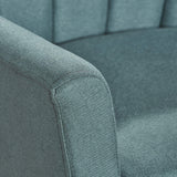 Christopher Knight Home Merel Mid Century Modern Fabric Club Chair, Dark Teal/Natural Christopher Knight Home