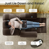 Welzona Updated Power Recliner Chair, Adjustable Electric Recliner Chair for Adults, Ultra-Comfy Teddy Fleece Recliner Chair for Small Space, Tool-Free Assembly, 2 Side Pockets and USB Port, Coffee Welzona