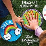 Made By Me Mix & Mold Your Own & Make 4 DIY Personalized Stepping Stones, Great Spring & Summer Weekend Activity, Perfect Keepsake, Birthday Party Idea for Kids Ages 5, 6, 7, 8, 9, Multicolor Made By Me