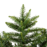 Vickerman 12' Unlit Camdon Fir Slim Artificial Christmas Tree - 5128 PVC Tips - Metal Hinged Branches - Folding Metal Stand Included- Easy Assembly and Storage Vickerman