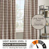 Madison Park Anaheim Cabin Plaid Curtain Window, Thermal Insulated Fleece Lining, Living Room Decor Room Darkening Drape for Bedroom, 1-Single Panel Pack, 50" x 84", Rod Pocket, Brown Madison Park