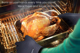 KITCHEN PERFECTION Silicone Smoker Oven Gloves-Extreme Heat Resistant BBQ Gloves-Handle Hot Food Right on Your Grill Fryer & Pit|Waterproof Grilling Cooking Baking Mitts|Superior Value Set +3 Bonuses Kitchen perfection