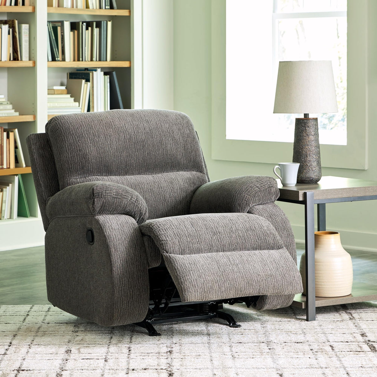 Signature Design by Ashley Scranto Modern Manual Rocker Recliner, Gray Signature Design by Ashley
