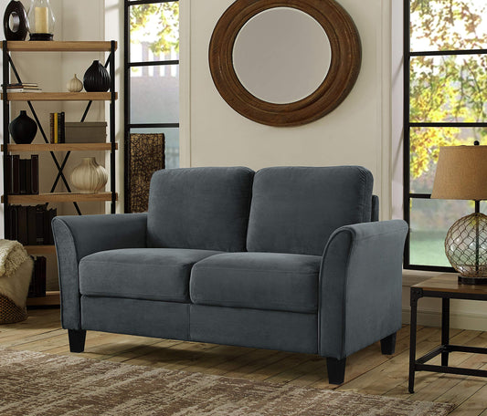 Lifestyle Solutions Austin Loveseat, Light Slate Grey