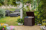 Keter City Outdoor Plastic Storage Box Garden Furniture 57.8 x 44 x 54.8 cm - Brown Keter