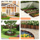 Wooden Garden Fence Wood Garden Edging Border Decorative Landscape Border Edging,Courtyards Planting Tree Fence Yard Patio Path Edging Landscape Edging Flower Bed Fences-11.8'' H x 48'' L (1PACK) GHWIE