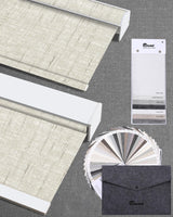 Motorized Blinds with Remote: Kincmo 100% Blackout Motorized Roller Shades Work with Apple Homekit,Alexa,Google Home, Customized Electric Blinds with App,Voice Control (A Blackout Fabric Swatch) KINCMO