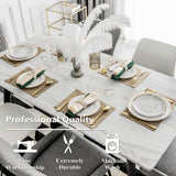 Home Brilliant Linen Placemats Set of 4 Heat Resistant Dining Table Cloth Place Mats Kitchen Table Mats Placemats Table Spring Decor, Natural Linen Home Brilliant