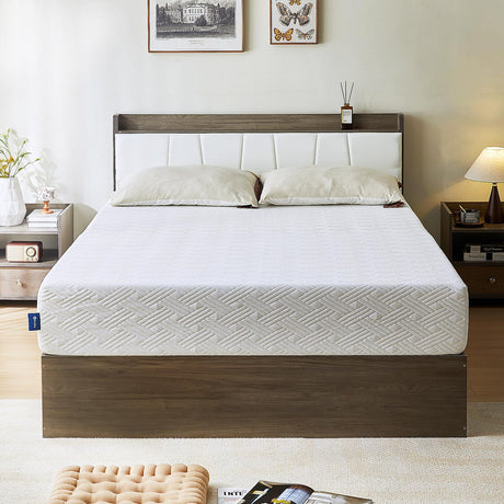 Aosha Queen Mattress,8/10/12 inch Memory Foam Mattress for Cool Sleep & Pressure Relief, Medium Firm Mattresses CertiPUR-US Certified/Bed-in-a-Box/Pressure Relieving (8 in, Queen) Aosha