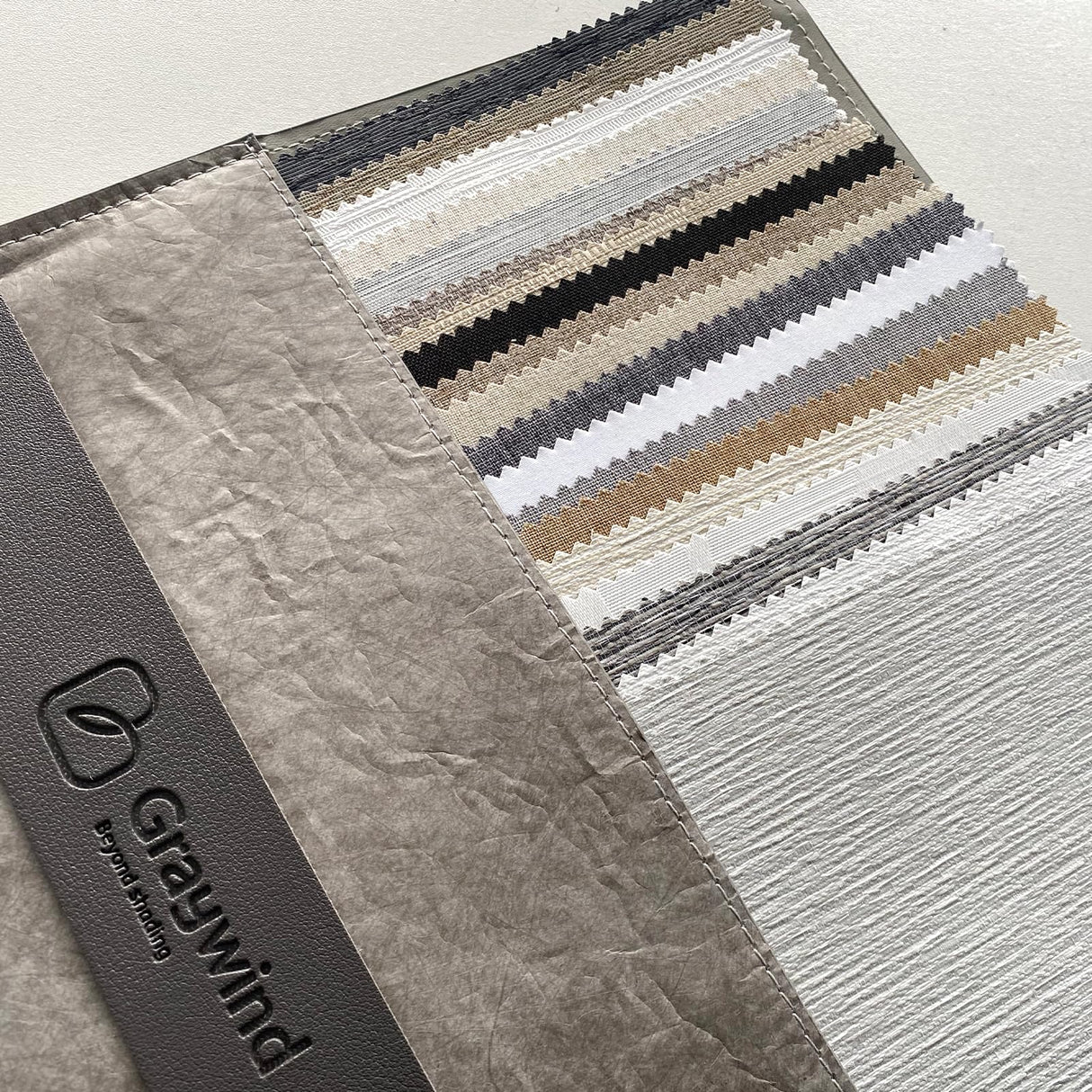 Graywind Roller Shades 100% Blackout Window Shades Fabric Sample Graywind