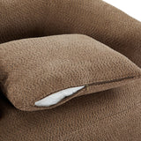 360° Oversized Swivel Nursery Armchair Ergonomic Upholstered Accent Barrel Chair W/Wider Armrests and Big Pillow, Comfy Chenille Boucle Cloud Leisure Sofa Chair for Home Apartment Living Room Bedroom FANYE