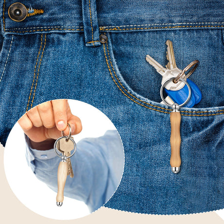 XunYee 12 Pcs WoodTurning Keychain Kit Woodturning Project Kit Wood Turning accessories Mandrel Woodturning keychain for Carpentry woodworker gift (Sliver) XunYee
