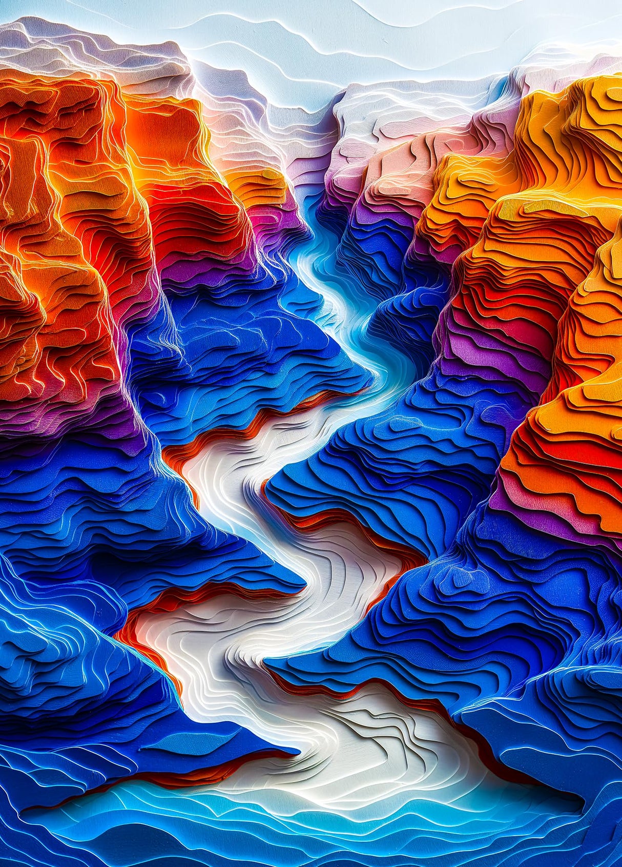 Bgraamiens Puzzle-The Blue Canyon-3D Visual 1000 Pieces Puzzle Autostereoscopy Puzzle Hard Challenge Puzzle for Adult for Adults and Kids(The Blue Canyon) Bgraamiens