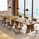 Tribesigns 6 ft Conference Table, 70.9 L x 35.4 W x 29.5 H Inches Meeting Table with Solid Wood Legs, Wood Training Table Boardroom Desk for Office Meeting Conference Room Tribesigns
