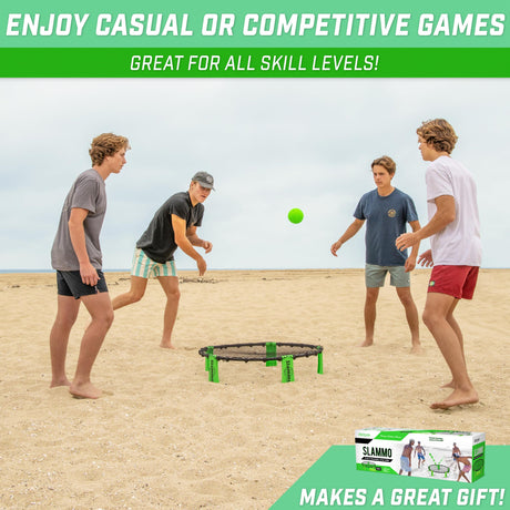 GoSports Slammo Game Set (Includes 3 Balls, Carrying Case and Rules) - Outdoor Lawn, Beach & Tailgating Roundnet Game for Kids, Teens & Adults GoSports