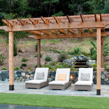 ICokin 4×4 Post Base 8 Pcs,Deck Post Brackets,Inner Size (3.6"x3.6“）Heavy Duty Powder-Coated Steel Post Bracket Fit for Outdoor Pavilion, Deck Railing ,Support Deck Base Plate,Pergola ICokin