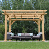 Yardistry 10' x 12' Pergola Brown Yardistry