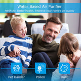 Sirena Twister Air Purifier (Black) - Water Filter Air Washer For Home and Office - Essential Oil Aroma Diffuser With LED Night light - Small Air Cleaner For Smoke and Pets Sirena