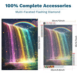 ZENDIYO Rainbow Falls Diamond Painting Kits for Adults, 5D Diamond Art Kits for Adults Beginners, DIY Full Drill Diamonds Dots Gem Art Painting and Crafts for Home Wall Decor 12x16inch ZENDIYO