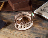 UGEARS Wooden 3D Puzzle Rome Colosseum Model Kit DIY Miniature Craft for Adults Italy Cities Collection 63 Pcs UGEARS