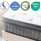 TEENO Twin Mattress, 14 Inch Gel Memory Foam Pocket Coils Springs Hybrid Mattresses, Medium Firm Twin Size Mattress in a Box, CertiPUR-US Certified, Cool & Support Comfort TEENO