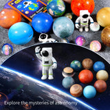 Solar System Planets Toys for Kids, STEM Educational Sensory Toys for Autistic Children Non-Toxic, Space Astronaut Slime Ball Alien Monster Toy Set with Mesh Storing Bag for 3-5-8-10 Boy Girls COOLDUCK