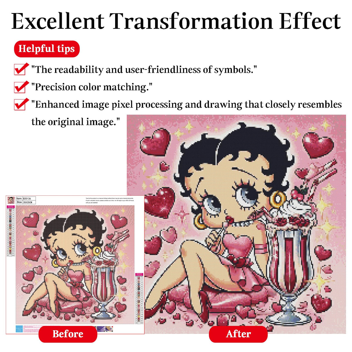 JAKI Diamond Art Painting Kits for Adults,5D DIY Cartoon Diamond Art for Adults,Full Drill Diamond Art Kits for Gift Home Wall Decor(14x14inch) JAKI