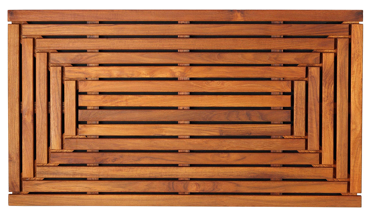 Bare Decor Giza Shower, Spa, Door Mat in Solid Teak Wood, 36" x 20" Bare Decor