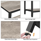 Yaheetech Entryway Table with Storage Shelves, 40 Inch Console Table with Metal Frame, Wood Behind Couch Sofa Table for Entryway, Living Room, Gray Yaheetech