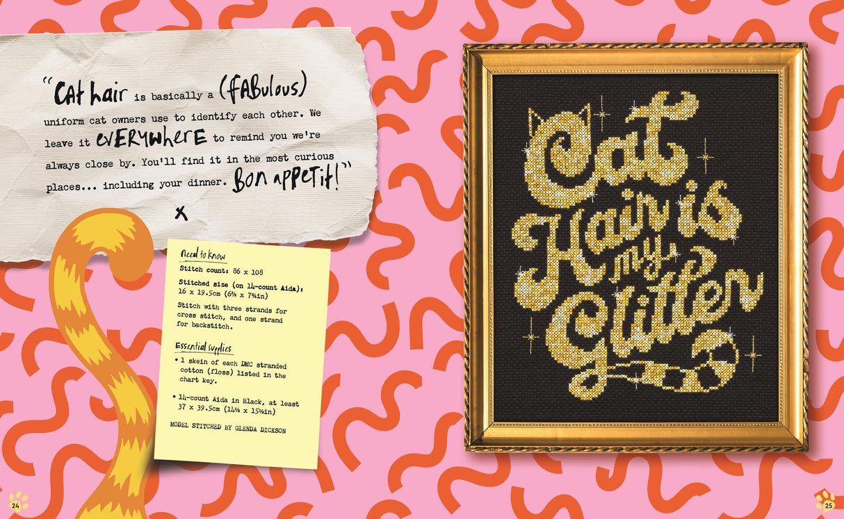 Cross Stitch with Cattitude: 20 pawsome designs WoodArtSupply