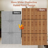 UEV 59" Fluted Dresser with 9 Drawers, 9 Drawer Dressers for Bedroom, Mid Century Modern Fluted Dresser, Long Chest of Drawers TV Stand for Living Room, Hallway (Natural Wood) UEV