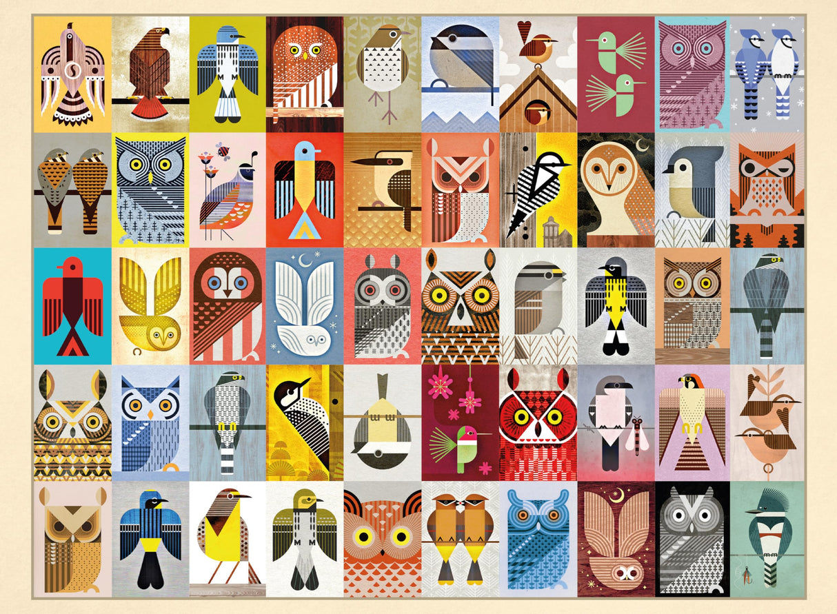 Ceaco – Bird Geometric - 300 Piece Jigsaw Space Saver Puzzle – Puzzles for Smaller Spaces and Surfaces Ceaco