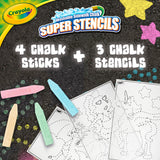 Crayola Super Stencils Magical Creatures Set (3ct), Large Sidewalk Chalk for Kids, Washable Sidewalk Chalk, Outdoor Toys, Ages 4+ Crayola