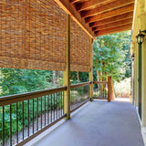 Barydat 1 Pcs 4 x 16.4 ft Bamboo Privacy Screen, Reed Fence Roller Patio Decorative Fences Reed Screen Curtain for Garden Backyard Patio Balconies Barydat