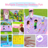 Easyair Large Bounce House Holds 6 Kids, 14.8 x 14.5 FT Inflatable Bouncer Jumper Slide with 650W Blower, Basketball Hoop, Throw Ball Game, Ball Pits (Pink, 177" L x 174" W x 94" H) EASYAIR