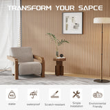POHARE WPC Slat Wall Panels, 8 Pack Accent Slat Wood Slats for Wall and Ceilings, Acoustic Panels for Interior Wall Modern Décor, Oak, 95 x 6 in POHARE